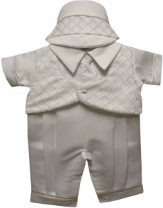Boys Christening Short Suit 2072113-White